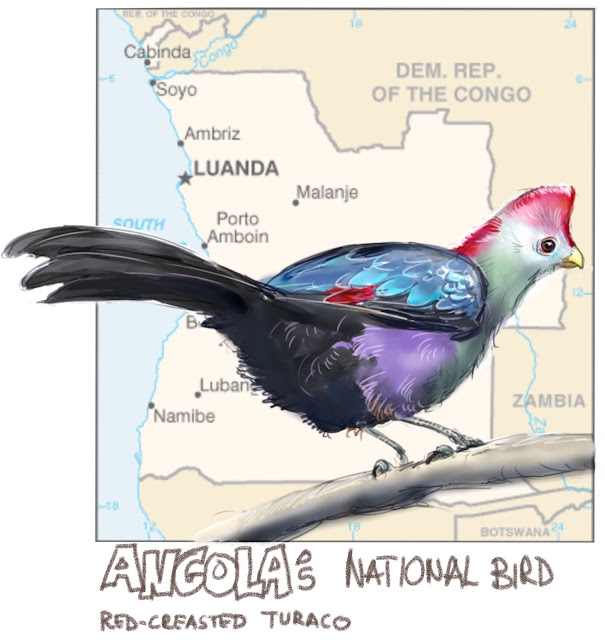 Angolas national bird Painting by Ulf Artmagenta