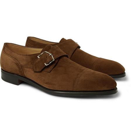 BRENTWOOD SUEDE MONK-STRAP SHOES - Fashion Groom