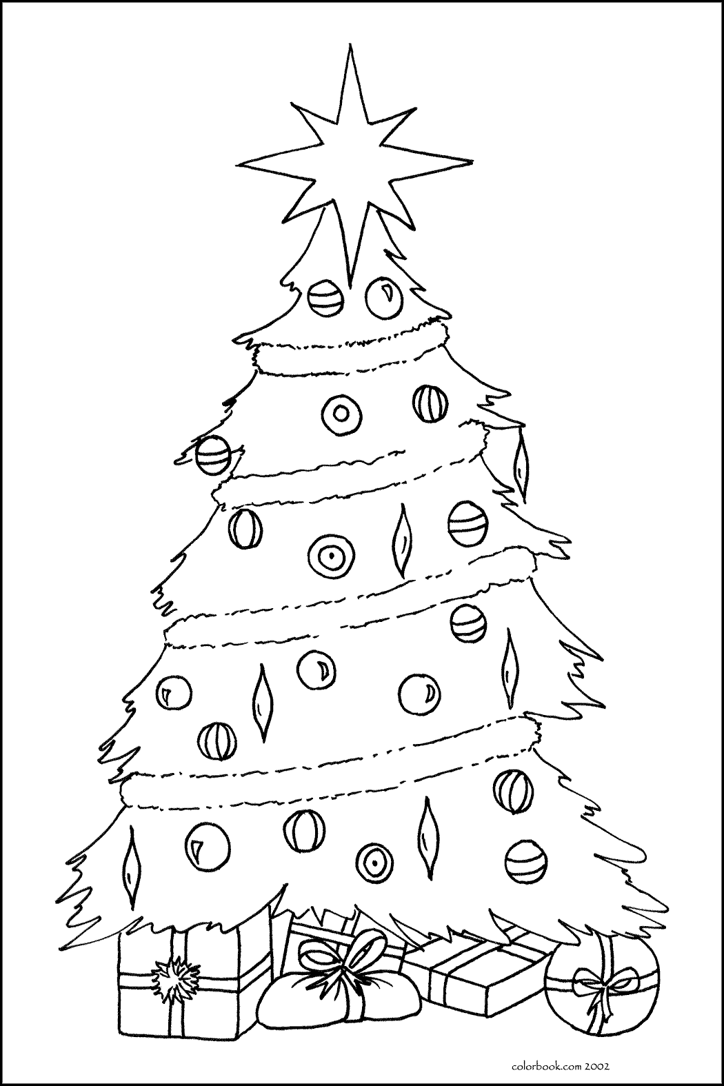 Desenho de Arvores de Natal para Colorir ~ Desenhos para Colorir