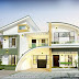 Curved roof mix 2848 sq-ft home design