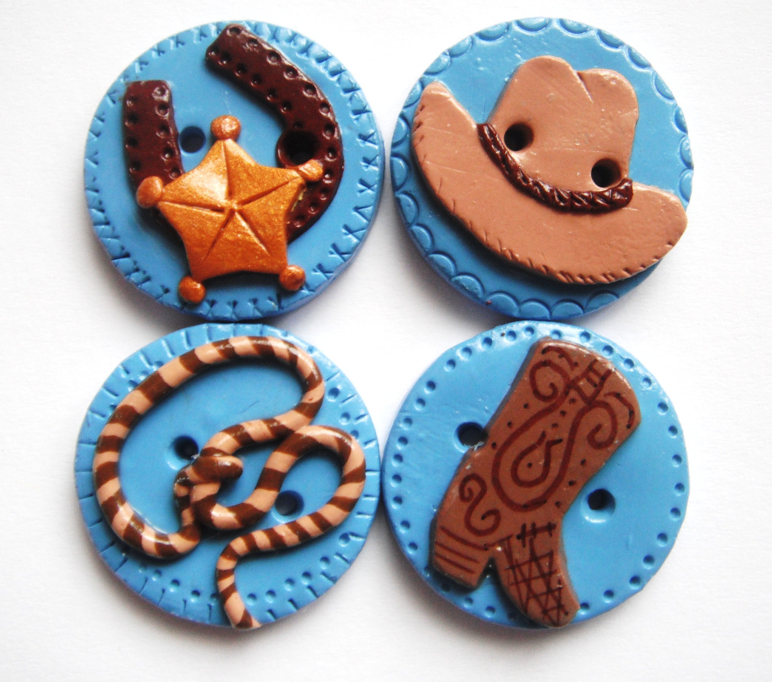Adorable Polymer Clay Buttons by DigitsDesigns / The Beading Gem