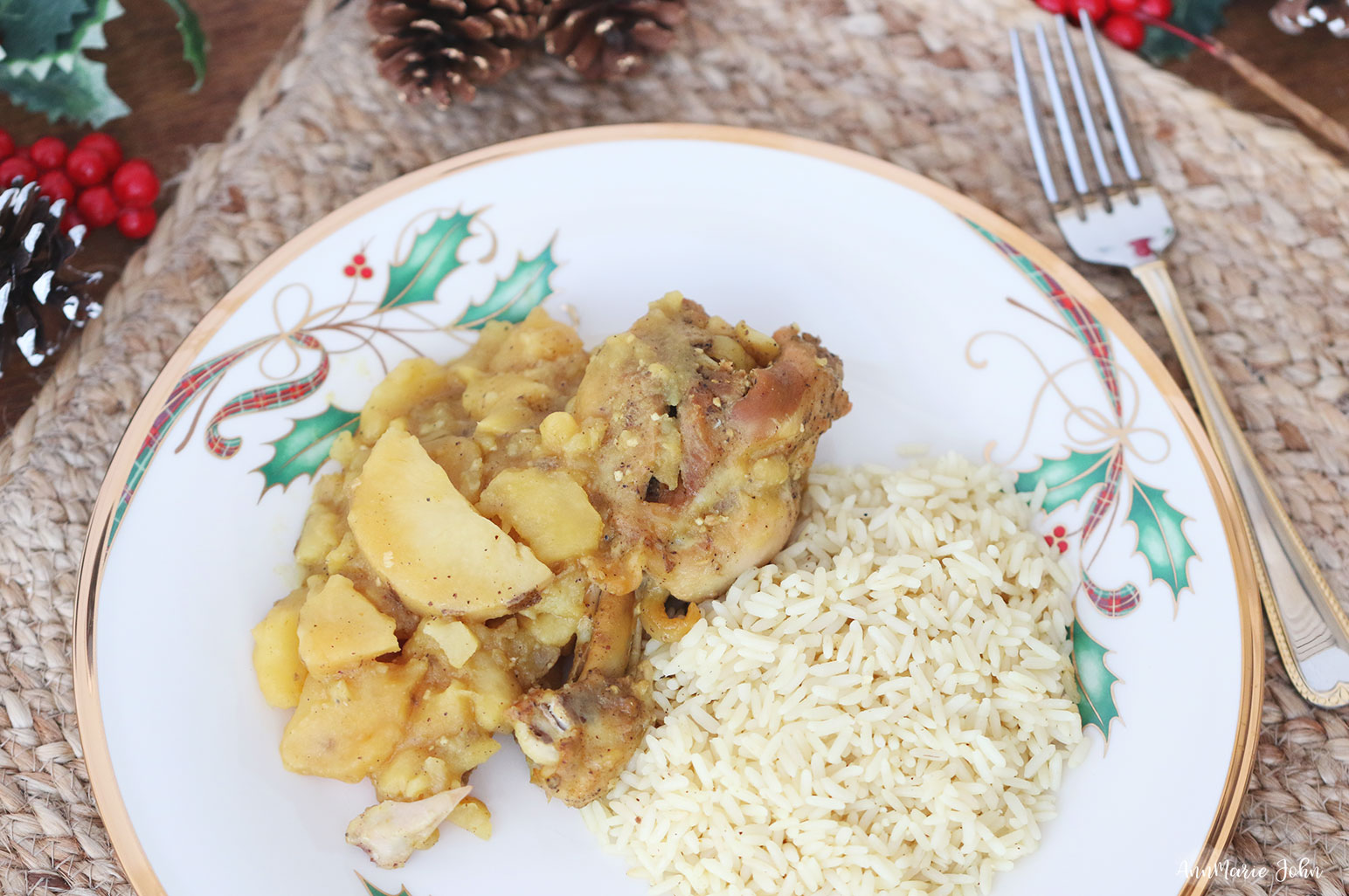 Caribbean Curry Chicken made with the Ninja® Cooking System with Auto-iQ™ ~ #NinjaDeliciousDoneEasy #NinjaPartner