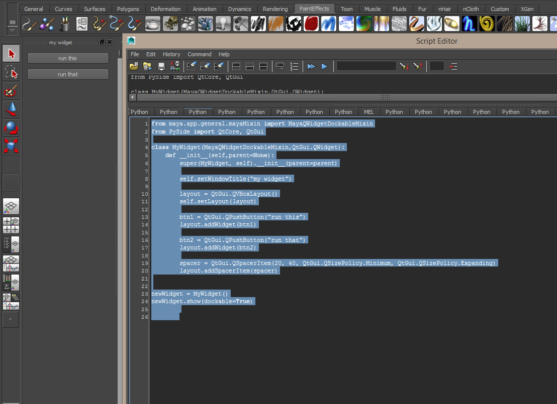 Maya 每日一招: Maya 2015 的 ui mixin class 讓你可以很輕鬆把一個 ui widget 變成 maya 介面的 ...