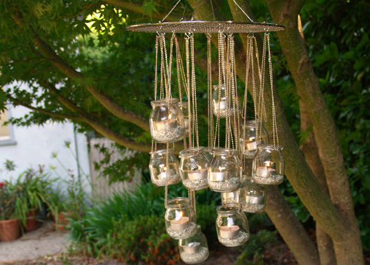 DIY Outdoor Chandelier Pin It Spotted over on DIY Weddings 