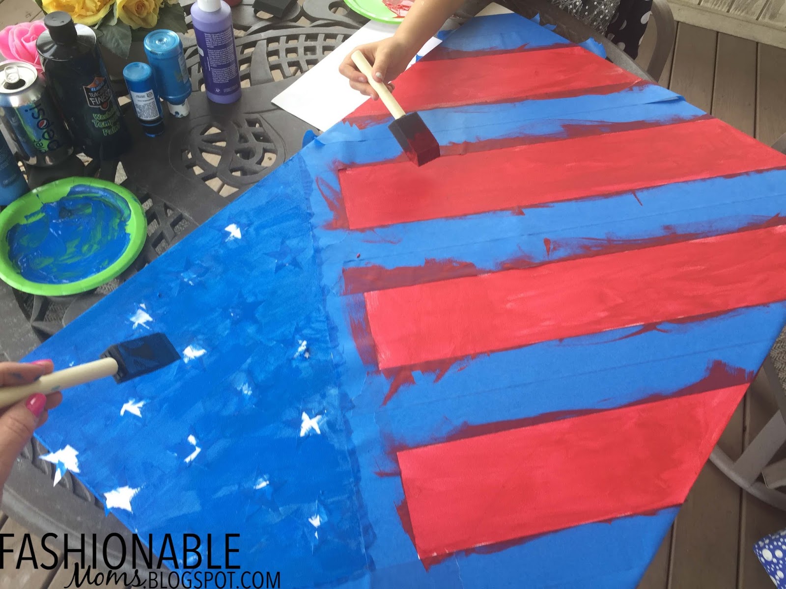 My Fashionable Designs Easy DIY USA Flag Canvas Painting