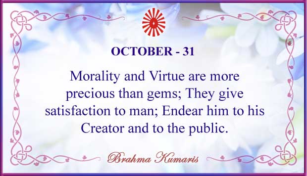 October 31 Thought For The Day October 31