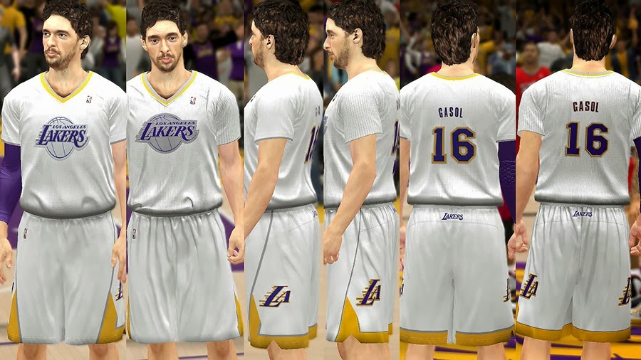 NBA 2K14 Christmas Day Uniform - LA Lakers