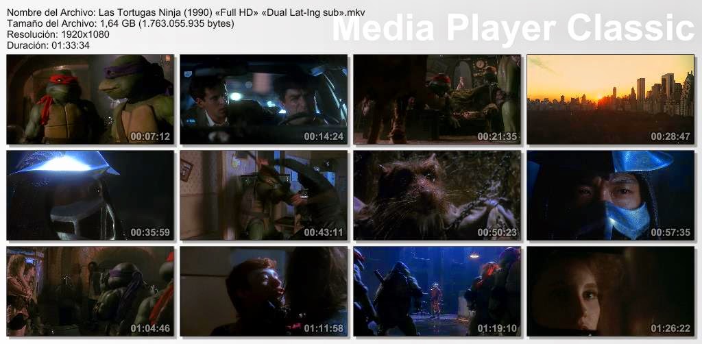 Las Tortugas ninja (1990) BRrip Full HD Dual Lat-ing sub