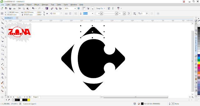 Cara Membuat Logo Carrefour dengan Corel Draw X7 Cara Membuat Logo Carrefour dengan Corel Draw X7