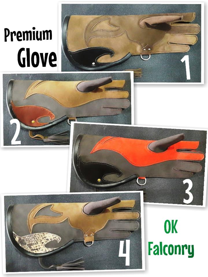 OK FALCONRY Glove PREMIUM 2 lapis