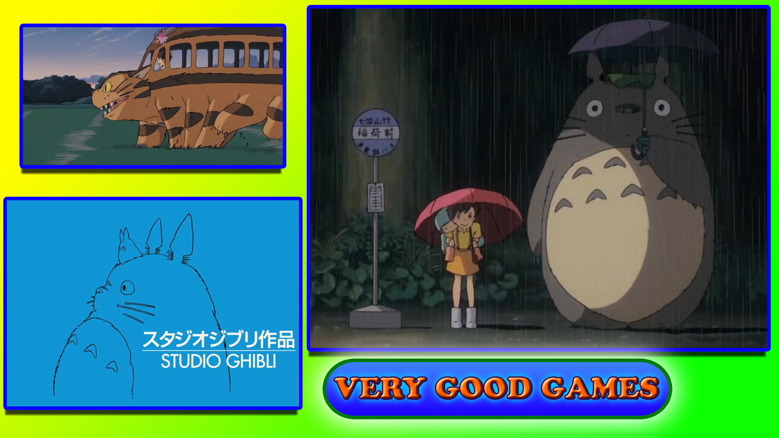 A banner for a game with Totoro - desight your Totoro Room on computer, tablet. smartphone