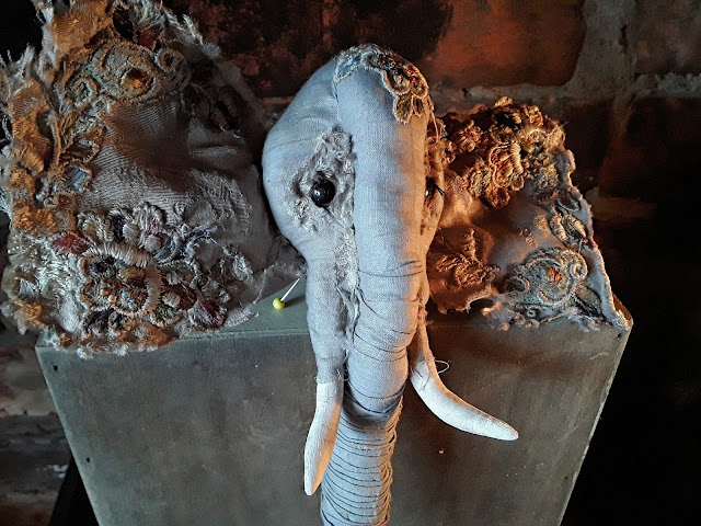 szmaciany słonik 