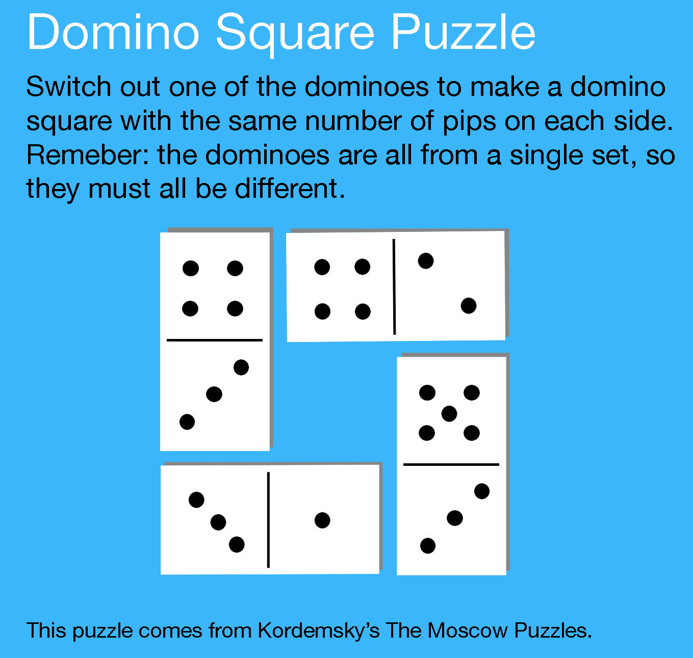 1001 Math Problems: Domino Square Puzzle 1001 Math Problems: Domino Square Puzzle