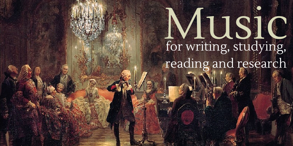 18th century private concert held in a ballroom with ladies wearing fancy court dress and a small group of musicians