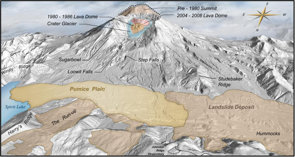 Geo Gold Emmons The Cascade Volcanoes as seen in Satellite Images