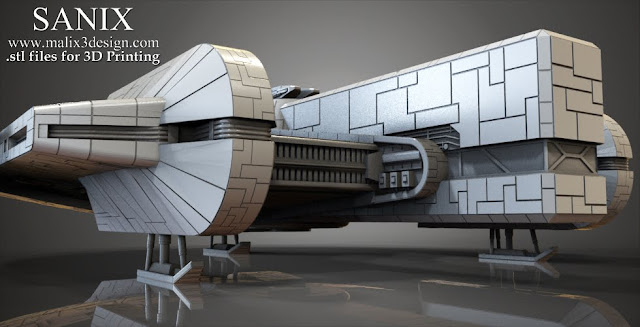 Star Wars - Ebon Hawk Ship - 3D Model for 3D Printing - www