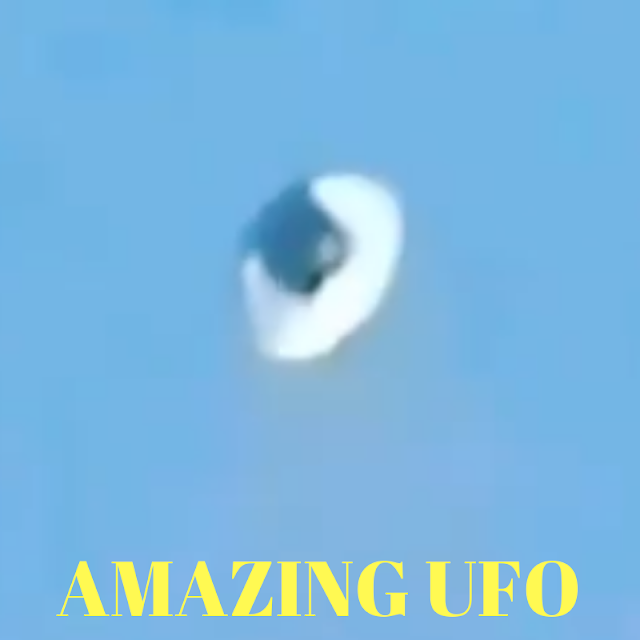 Flying Saucer Looks Like It's Changing Shape And Colour Close Up