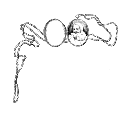 corner locket digital stamp