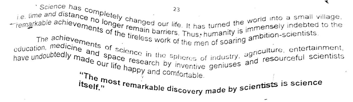 science in the service of man essay 200 words