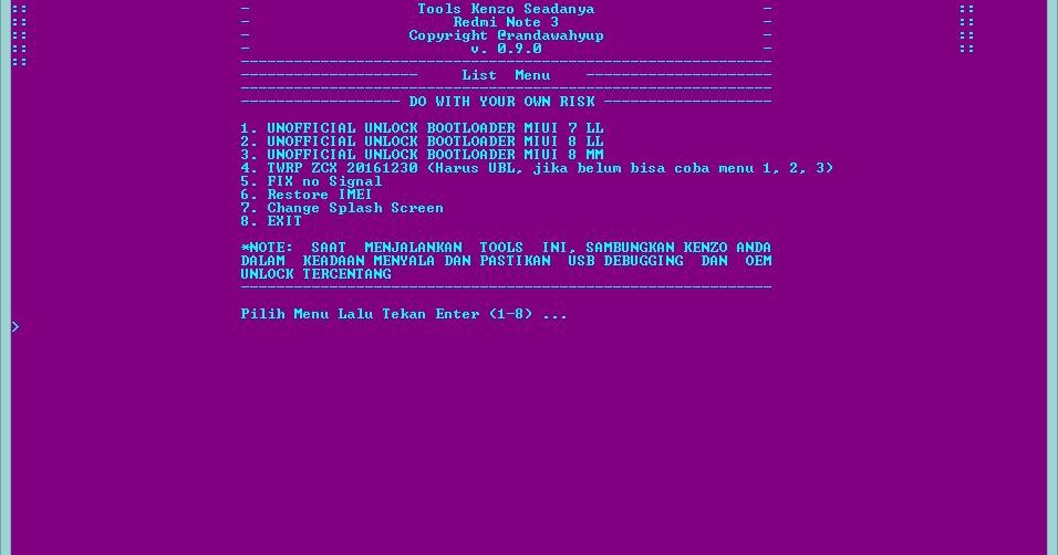 Toolskenzo Memperbaiki Imei Hilang Fix Sinyal Internal 0 Mb Unlock Bootloader Tanpa Sms Remove Password Di Xiaomi Redmi Note 3 Pro