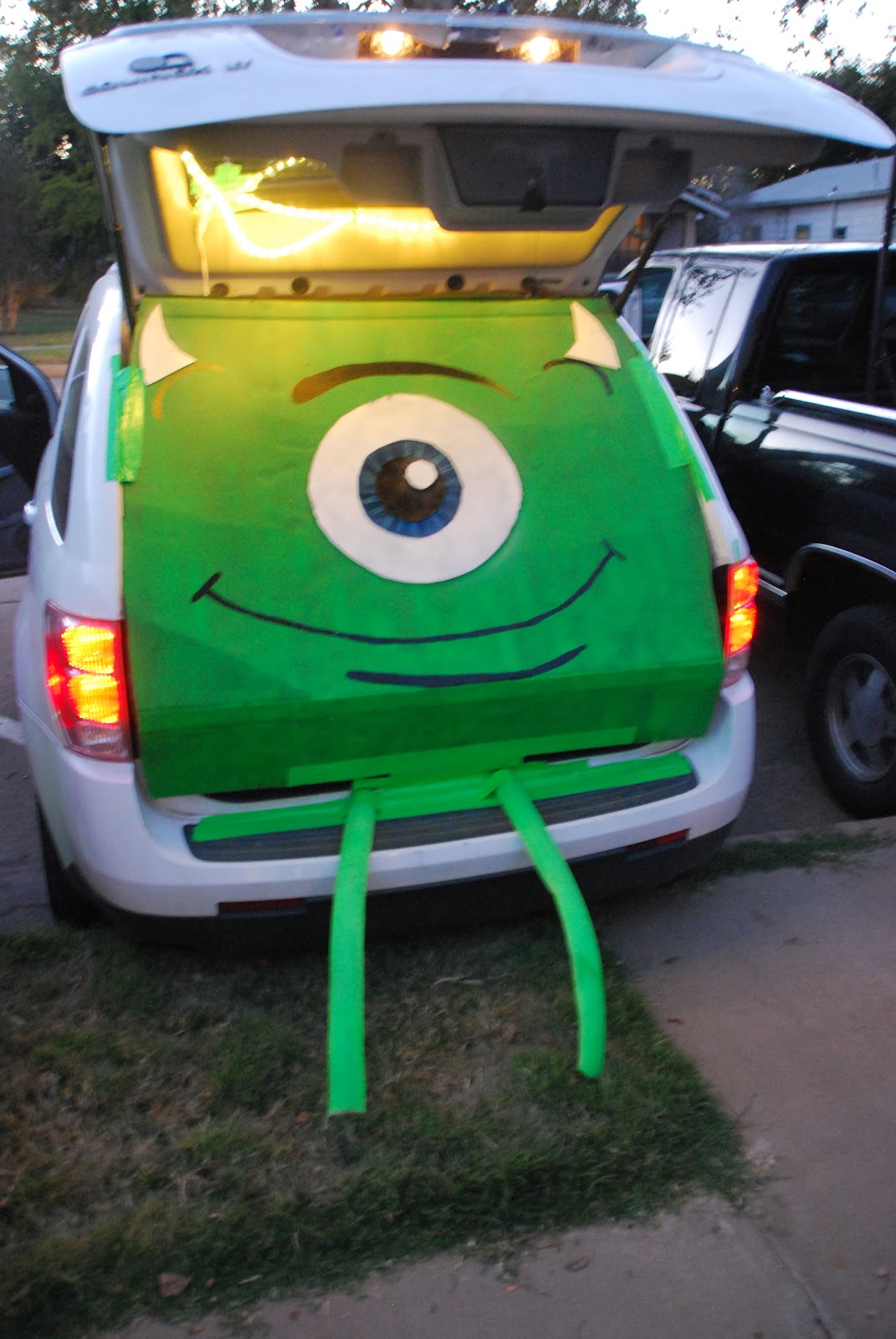 Monsters Inc trunk or treat idea.