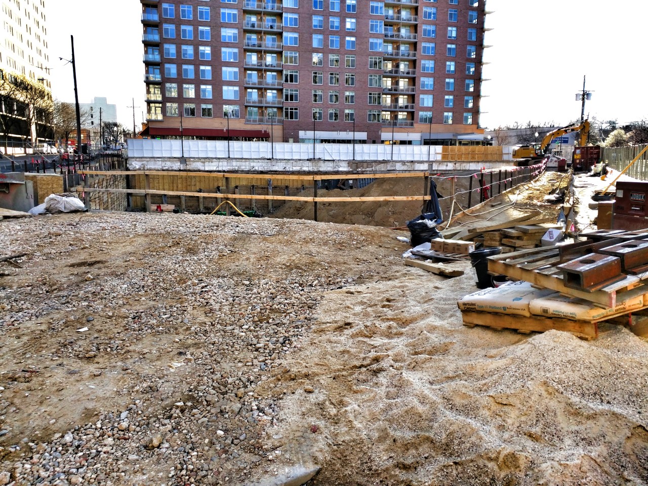 Robert Dyer Bethesda Row Hydraulic hammer arrives at The Rugby