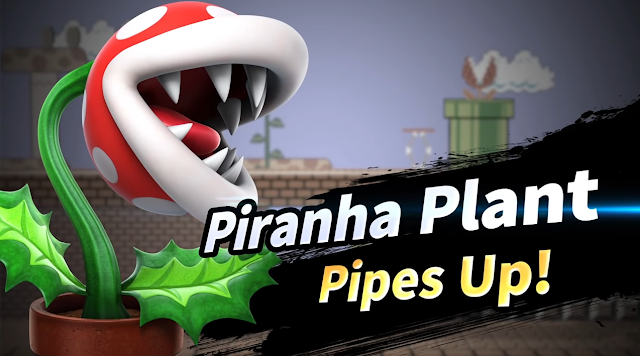 Super Smash Bros. Ultimate Piranha Plant Pipes Up! title introduction card
