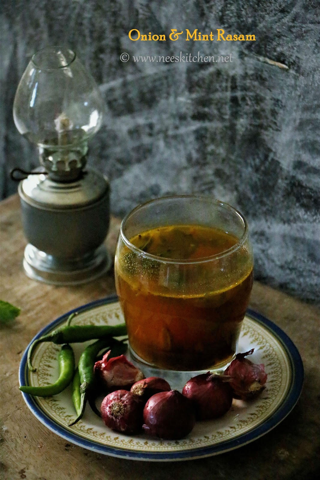 Onion Mint Rasam Nee's Kitchen