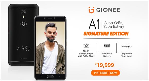 Virat Kohli S Signature Edition Gionee A1 Exclusively Launched On Amazon At Inr 19 999 Ltd., on tuesday 14th, february, 2017, officially unveiled the face and brand ambassador of its international phone brand in nigeria. the data driver