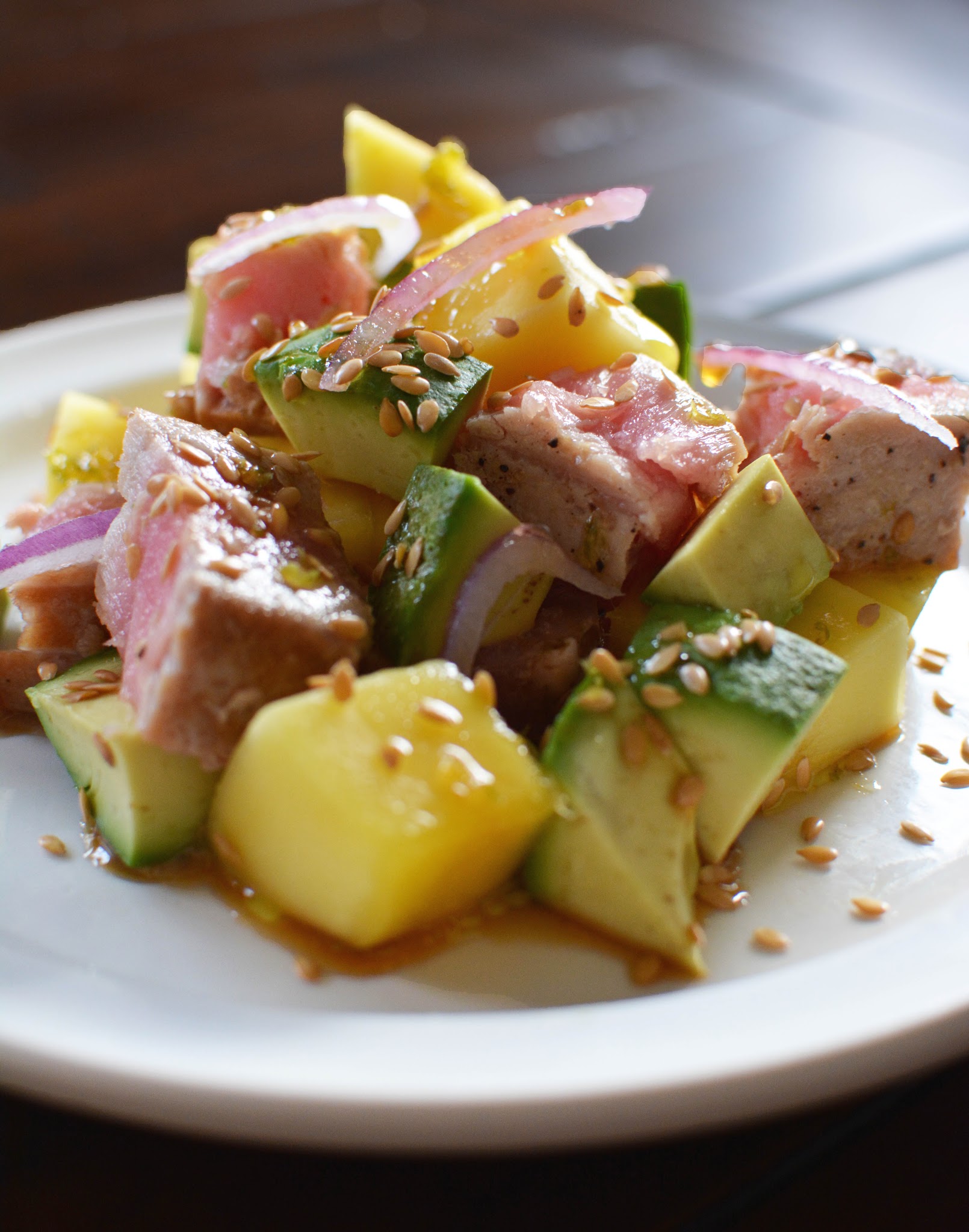 Dreams in HD Recipe Ahi Tuna, Avocado, and Mango Salad
