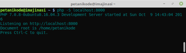 Run PHP Server via Terminal