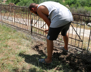 Digging out a new bed for more plants Digging out a new bed for more plants