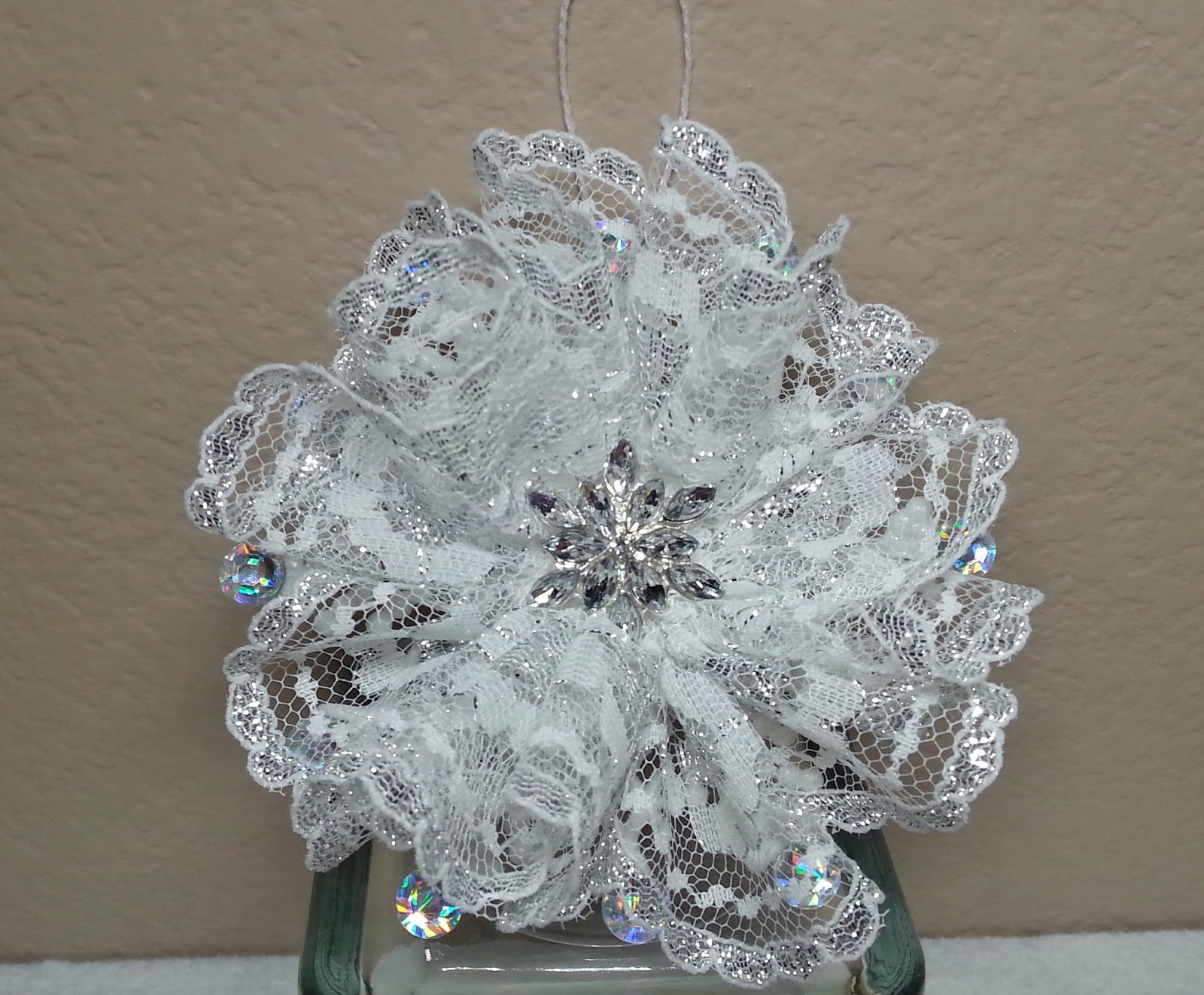 Ornament Lace Flower Diy Make Beautiful Easy Lace Snowflake Flower