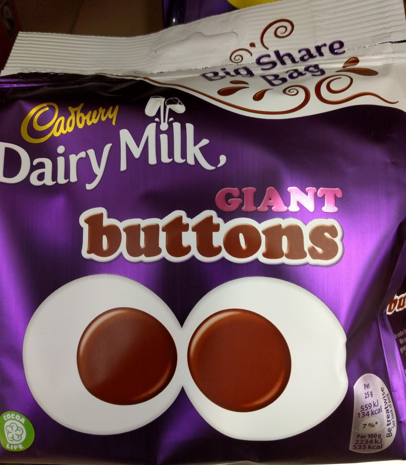 Cadbury Giant Buttons big share bag