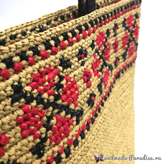 Летняя сумка крючком из полиэтиленовой пряжи (8)