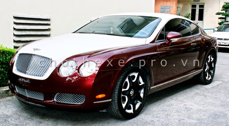 Cho thuê xe VIP Bentley Continental GT Đỏ mận
