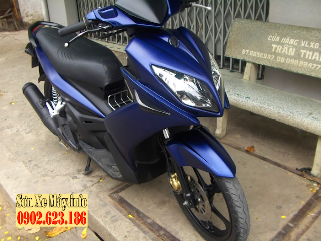 Sơn xe Yamaha Nouvo LX nhám xanh GP