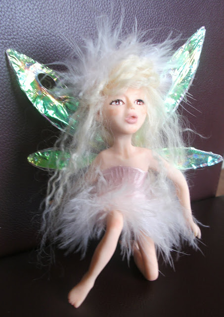 OOAK Fairy sculpted polymer clay Art Doll