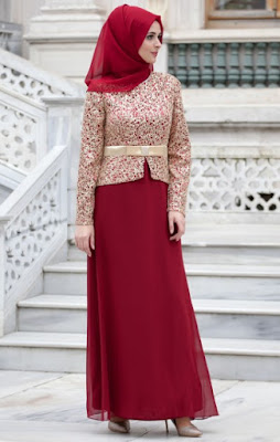 Baju muslim brokat model atasan 1 Baju muslim brokat model atasan 1