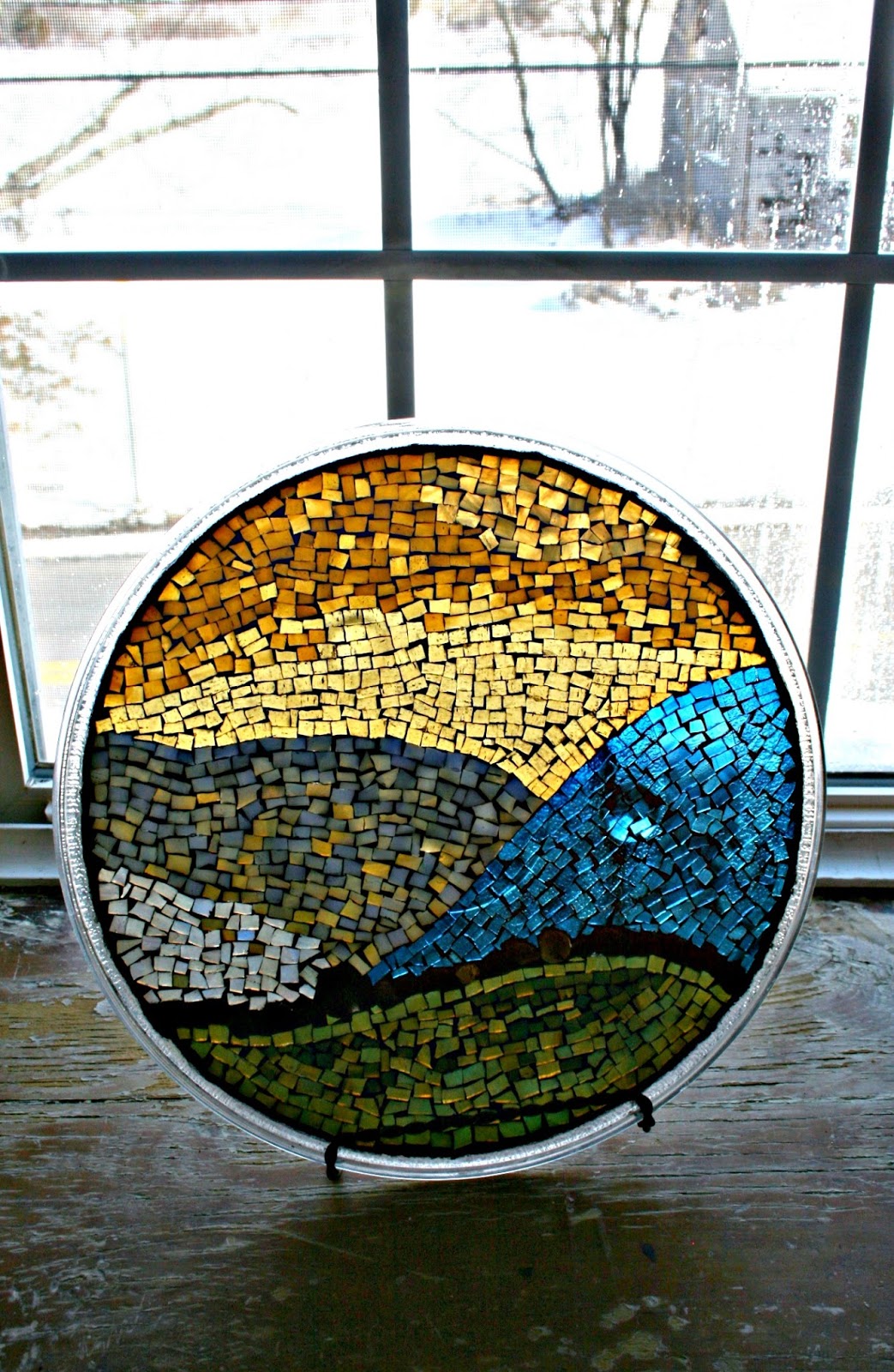 Art By Earth Mother Mosaics A New Horizon Mosaic Stained Glass Plate