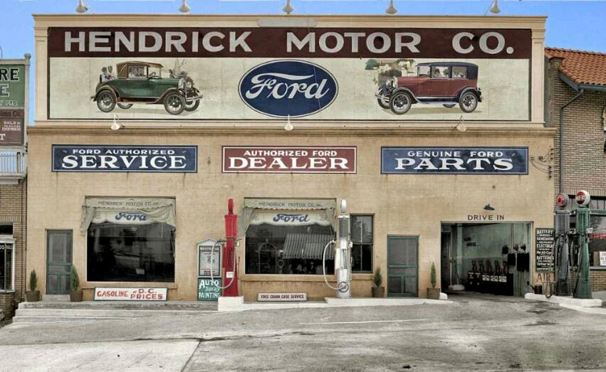 Just A Car Guy Ford dealership about 100 years ago, when it was common