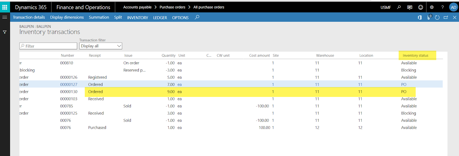 Bikash Chanda D365 (VM/Update 11) new Storage dimension group