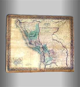Mapa antiguo de Bolivia 1859