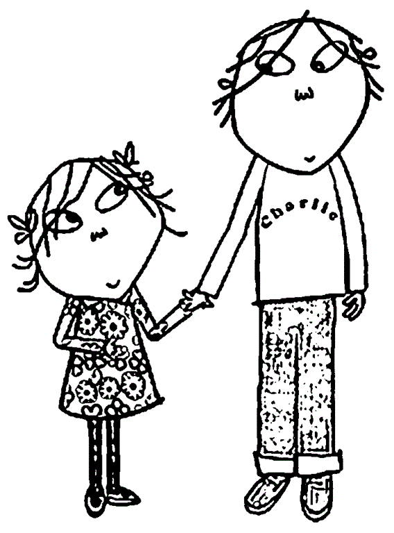 Coloring pages for kids free images Charlie and Lola free coloring