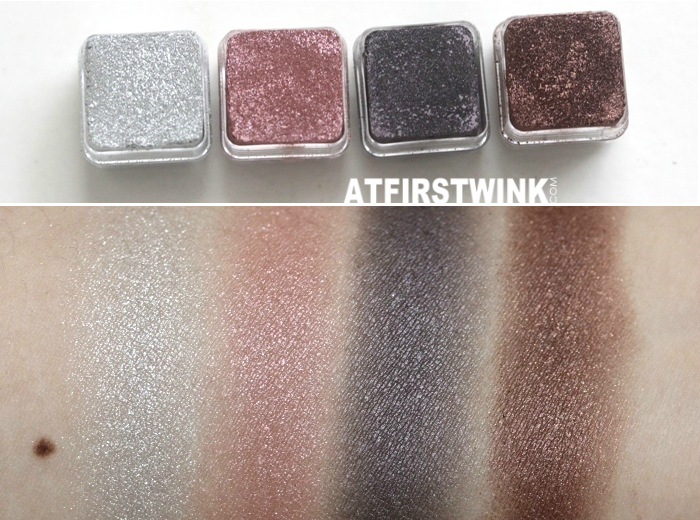 the Bodyshop Shimmer Cubes palette 07 swatches
