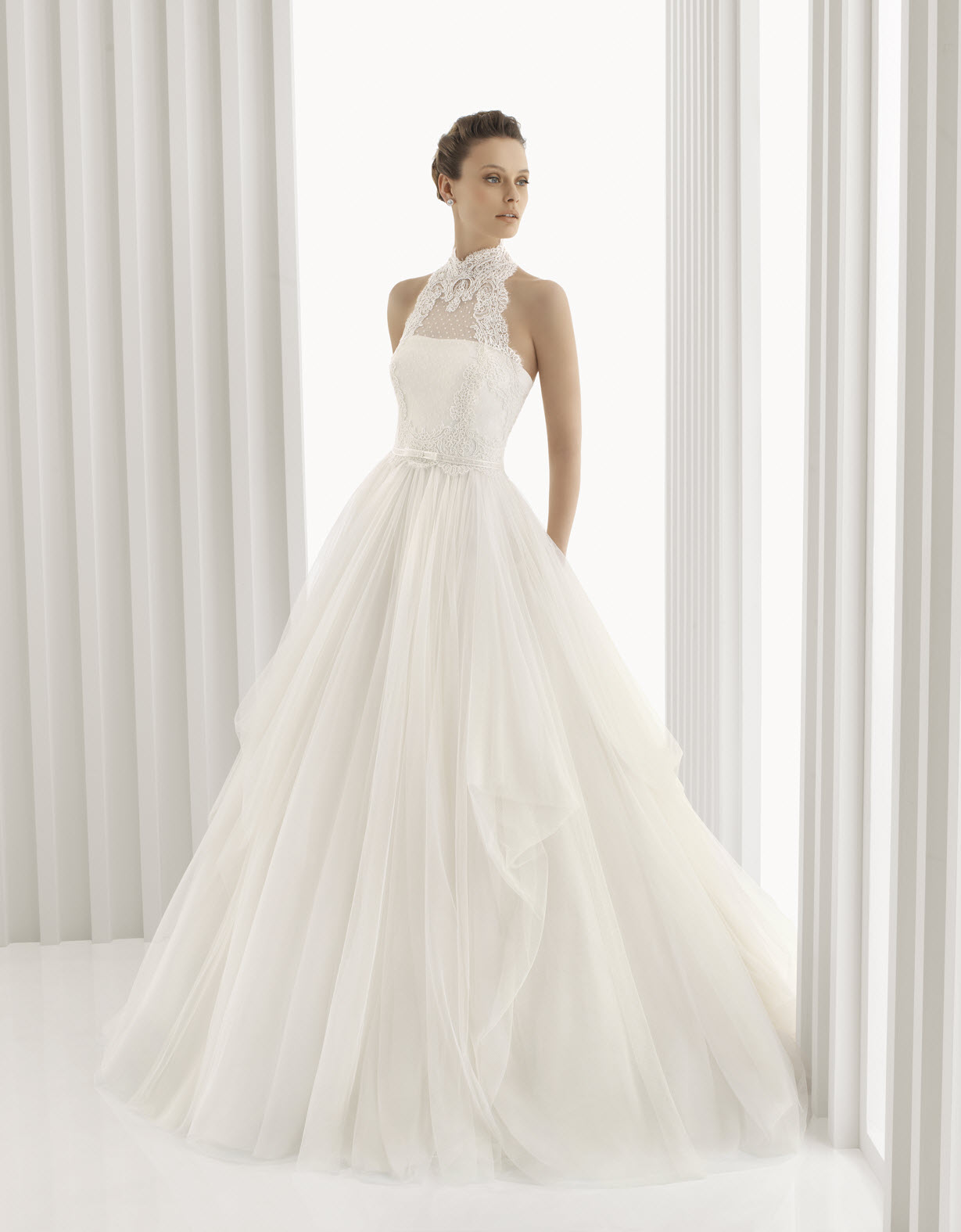 Modern Bride Wedding Dresses white lace wedding dress in+the+neck 7 - Modern Bride Wedding Dresses