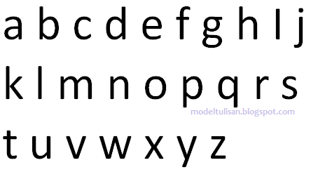 Model Tulisan: Model tulisan Calibri (Body)