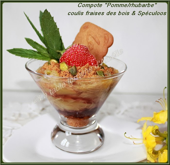 LA TABLE LORRAINE D'AMELIE Compote "Pomme/rhubarbe" coulis aux fraises
