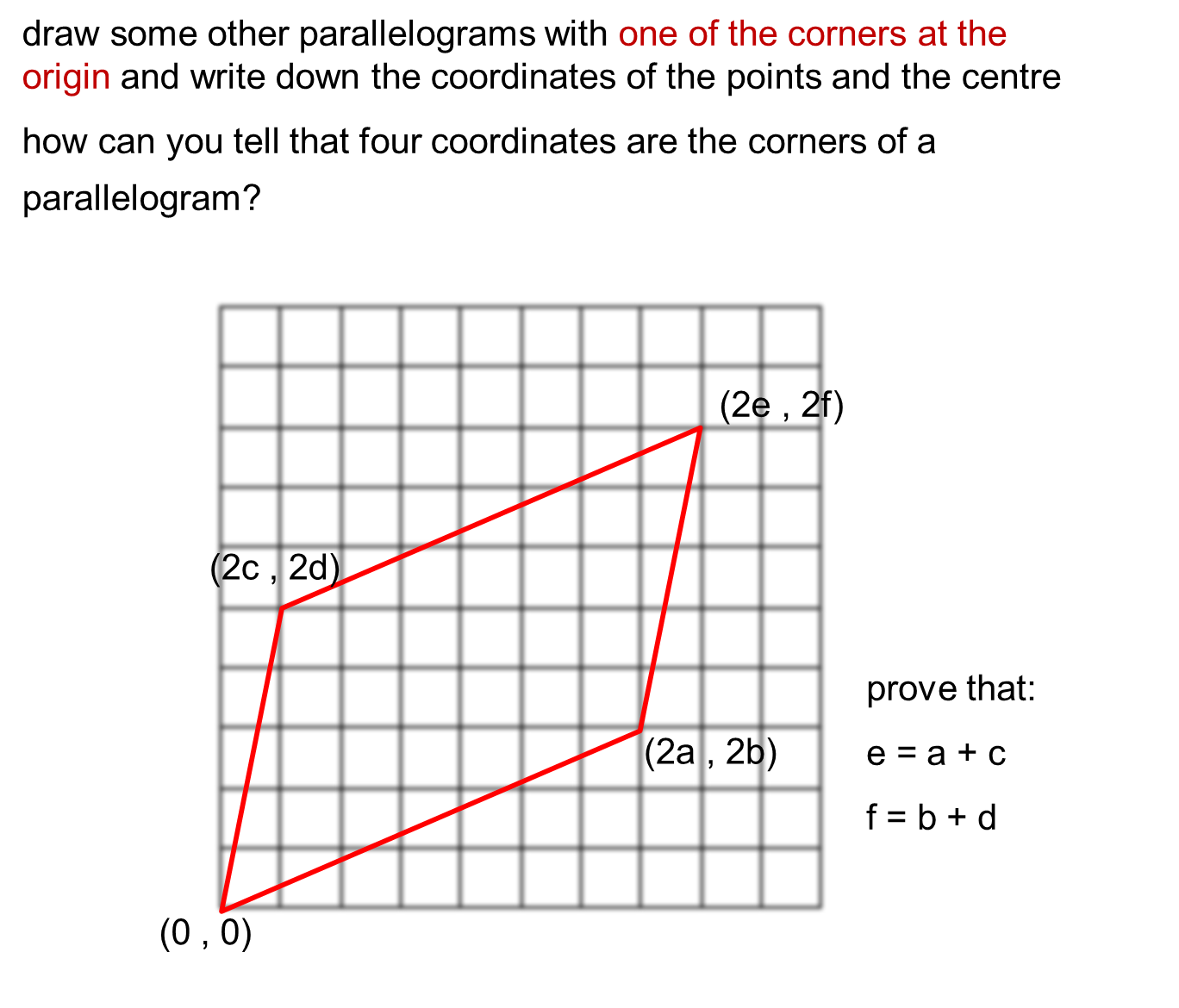 MEDIAN Don Steward mathematics teaching: coordinates of quadrilaterals