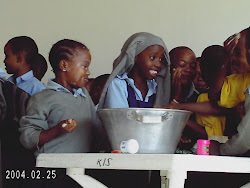 Kondoa children doing their science demo on cleaning the face!